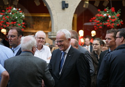 Wahlkampfauftritt von Ministerpräsident Rüttgers am Freitag vor der Kommunalwahl in Münster